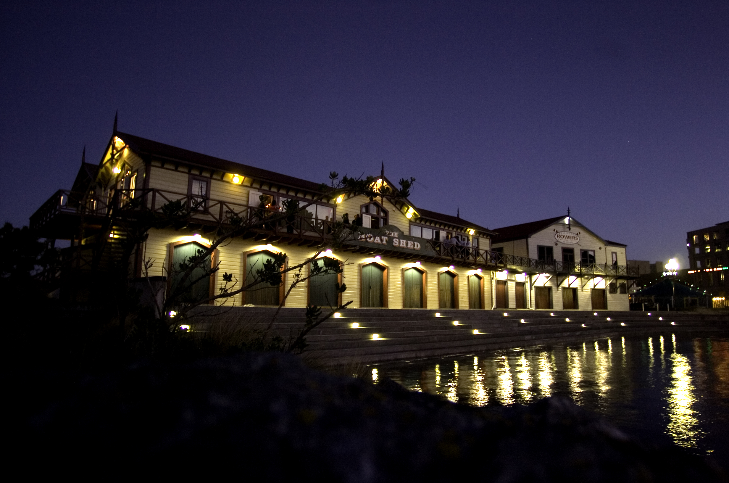 Gallery Image 4: Boatshed by night exterior